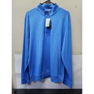 NWT Cutter & Buck Shoreline 1/4 Zip Pullover Blue LT Large Men Golf MSRP $95